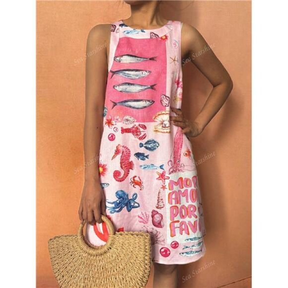 PLUS ❤️ / Regular Size Sea Starshine Boho‎ Beachwear  Fashion Casual Tropical - Picture 4 of 9